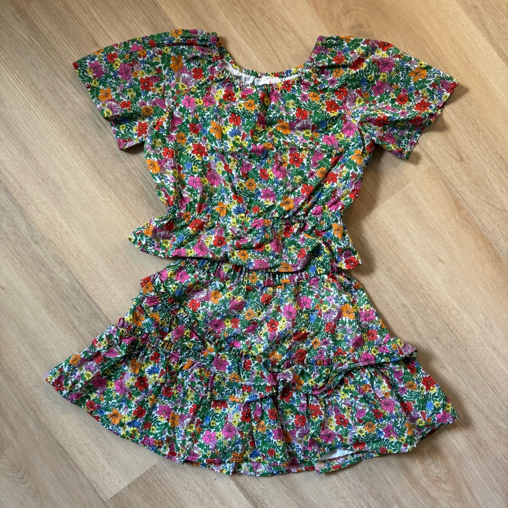 Crewcuts Girls Small‎ Multicolor Floral Two Piece Set